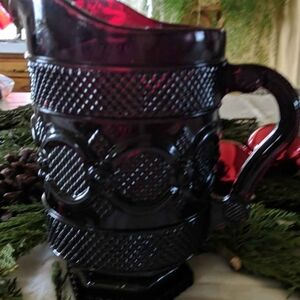 AVON CAPE COD RUBY RED Elegant Glass Pitcher 46 Oz.